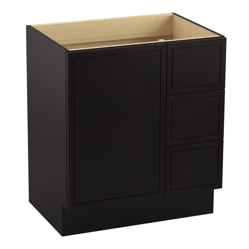 Kohler Jacquard 30" Vanity Base Only with Toe Kick, 1 Door and 3